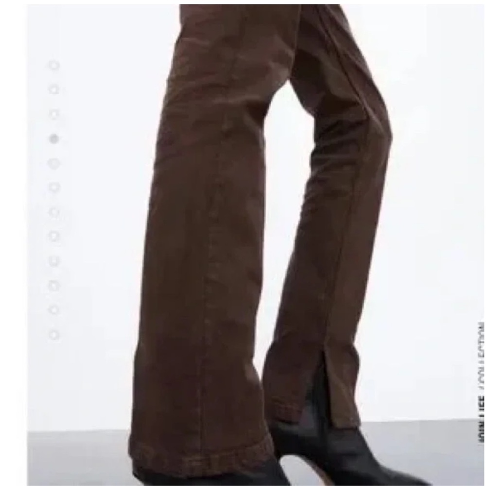 Zara split hem Brown jeans Size 4 - Picture 3 of 7